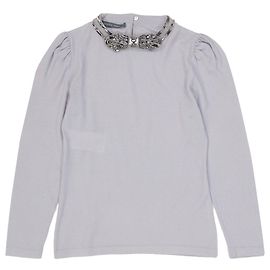 Pull en laine vierge Alberta Ferretti Gris