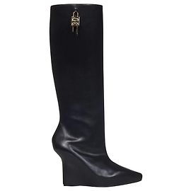 Givenchy Botas de cuero G-Lock Negro