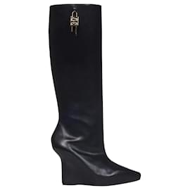 Givenchy-G-Lock Leather Boots-Black