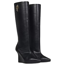 Givenchy-G-Lock Leather Boots-Black