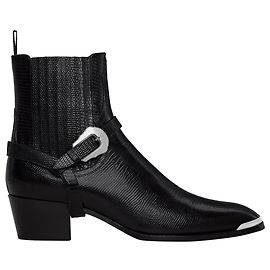 Céline Celine Western Chelsea Isaac Harness Boots Black