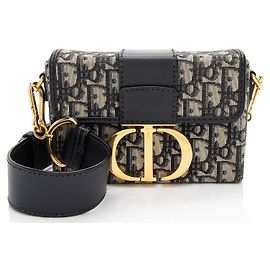 Sac à épaule Dior Oblique Montaigne 30 Box Bleu