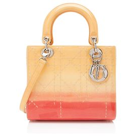 Dior Mittelgroße Tote aus Lackleder Ombre Pink