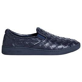 Intrecciato-Leder-Sneaker von Bottega Veneta Blau