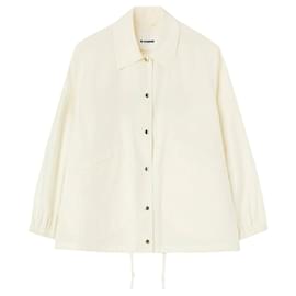 Chaqueta de algodón Jil Sander Blanco Crudo