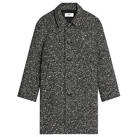 Céline Camden Wool Tweed Coat Grey
