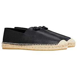 Valentino Garavani-Valentino Garavani Leather Espadrillas-Black