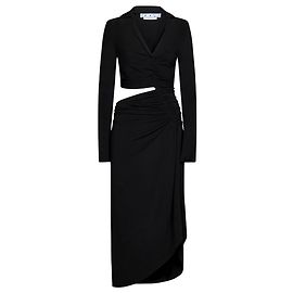 Off White Off-White Cut-Out Midi Dress Black
