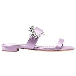 Sandali piatti Manolo Blahnik Chivela 010 Altro Porpora