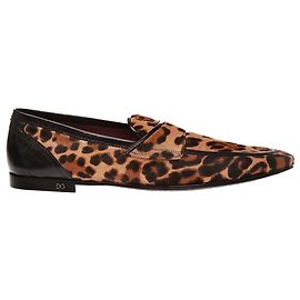 Mocasines de pelo de pony con estampado de leopardo Dolce & Gabbana Castaño