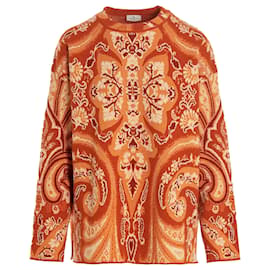 Etro Intarsia-Muster Pullover Orange