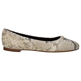 Chloé Chloè Python Marcie Ballerina Flat Brown Beige