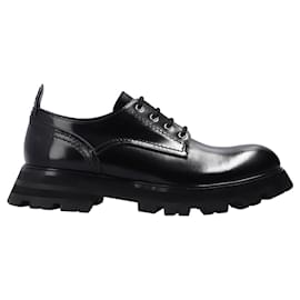 Alexander Mcqueen-Alexander McQueen Leather Lace-up Shoes-Black