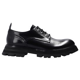 Scarpe in pelle con lacci Alexander McQueen Nero