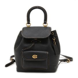 Coach Leah Backpack 21 Leather Black CH789 Black