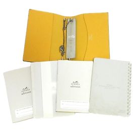 Hermès Hermes Blue Agenda PM Diary Cover Refill with Ballpoint Pen Set Blue