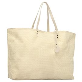 Sac Tote en nylon blanc Bottega Veneta Auth hk2820 Blanc
