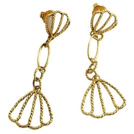 Aurelie Bidermann Boucles d'oreilles dorées Doré