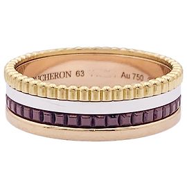 Boucheron ring, 'Quatre Classique Small', in rose, white, and yellow gold. Other