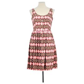 Prada Robe en lin rose Rose