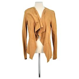 Comptoir Des Cotonniers Chaqueta de cuero camel Camello
