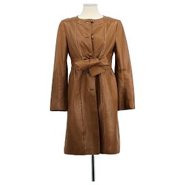 Tara Jarmon Braunes Lederkleid Braun