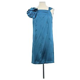 Miu Miu Blaues Seidenkleid Blau