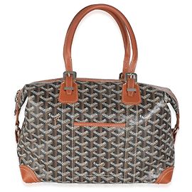 Goyard Gold Black Goyardine Canvas Boeing 30 Brown Black