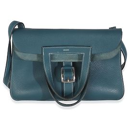 Hermès Colvert Clemence Halzan 31 PHW Blau