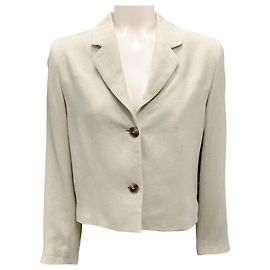 Closed Grain Beige Cropped Blazer Beige