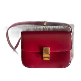 Sac à main Céline Classic rouge en cuir Rouge