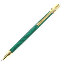 Penna a sfera in marmo di malachite Cartier Trinity D'oro Verde