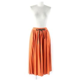 Fendi-Jupe plissée en motif Zucca Fendi orange-Orange