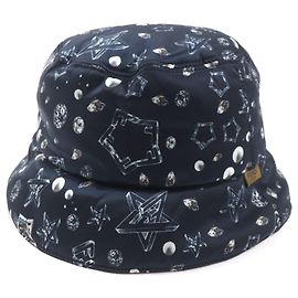 Fendi Nylon FF Logo Reversible Bucket Hat Blue Navy blue