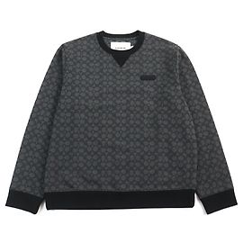 Coach Essential Rundhals Sweatshirt aus Baumwolle Schwarz Grau
