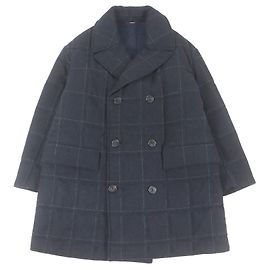 Hermès HERMES Cashmere Double-Breasted Coat Grey Dark grey
