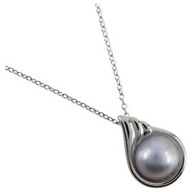 Collar de plata con perlas Mabe Tasaki Plata