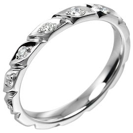 Anel Torsade Chaumet em Platina Pt950 com 8P Diamantes Prata