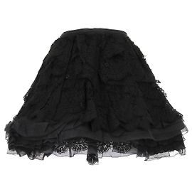Louis Vuitton Schwarzer Spitzenrock Schwarz