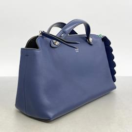 Fendi-Fendi Handbag By The Way Leather Navy Multicolor-Multiple colors,Navy blue