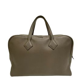 Hermès Sac Hermes Victoria 40 en gris Marron