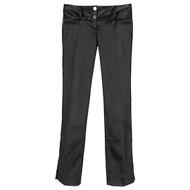 Dolce & Gabbana Hose mit niedriger Taille aus schwarzem Acetat Schwarz