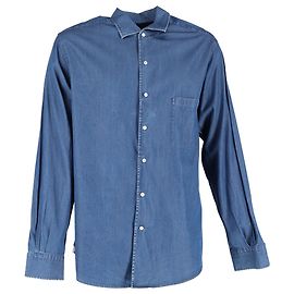 Camicia André Loro Piana in denim blu Blu