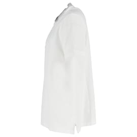 Missoni-Missoni Chevron Collar Polo Shirt in White Cotton-White