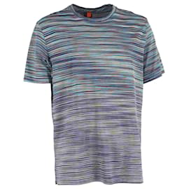 Missoni- Missoni Slub Crewneck T-Shirt in Multicolor Cotton-Multiple colors