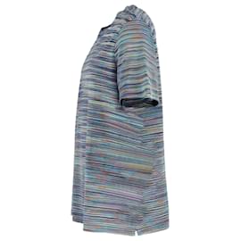 Missoni- Missoni Slub Crewneck T-Shirt in Multicolor Cotton-Multiple colors