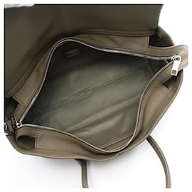 Tod's-Tod's Leather Di Reverse EW Handbag Khaki-Green