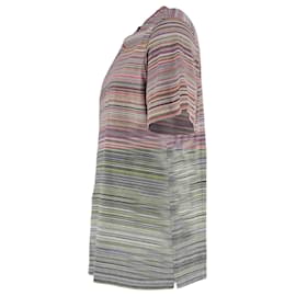 Missoni- Missoni Striped Crewneck T-Shirt in Multicolor Cotton-Multiple colors