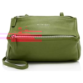 Givenchy-Givenchy Leather Pandora Mini Shoulder Bag-Red