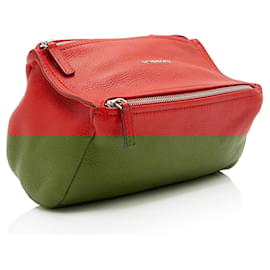 Givenchy-Givenchy Leather Pandora Mini Shoulder Bag-Red